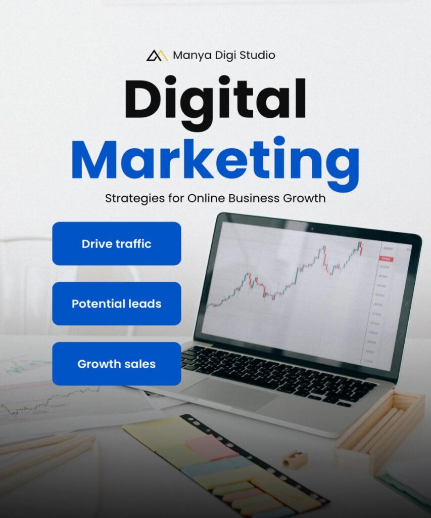 grow your business with smart digital marketing , best digital marketing services in east delhi by manya digi studio